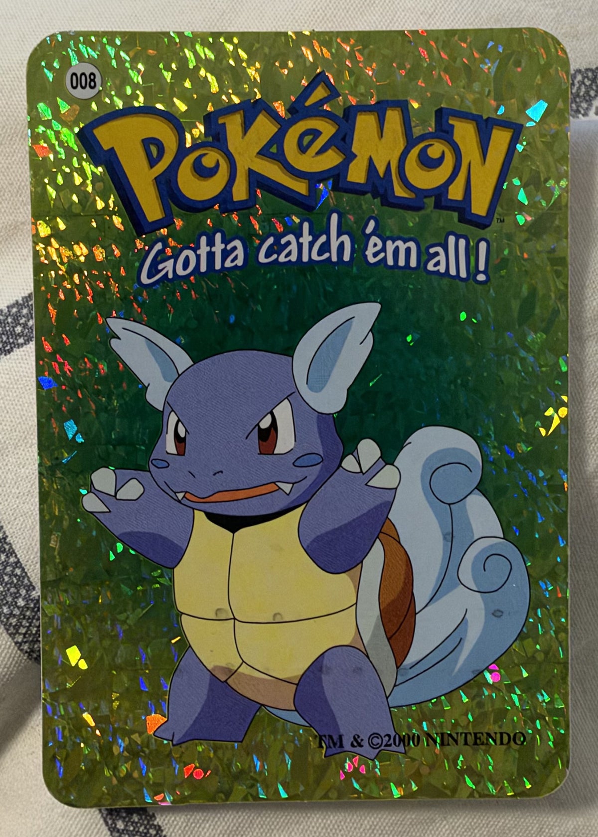 Voorzijde — Wartortle [008] — Pokémon Vending Prism Sticker