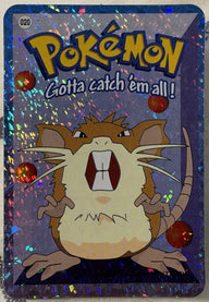 Voorzijde — Raticate [020] — Pokémon Vending Prism Sticker