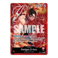 Leader-kaart Portgas D. Ace uit de Set Sail Deck Set SD-01 (voorbeeld)