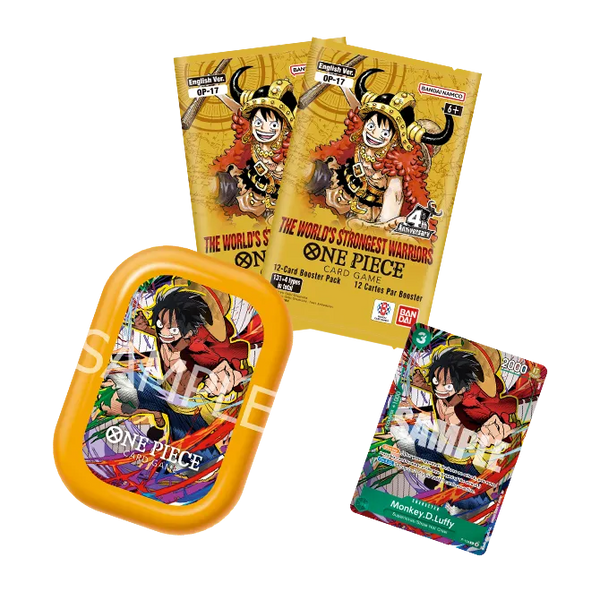 One Piece TS-03 Mini Tin English - Monkey D. Luffy geel met 2 OP-17 boosters en promokaart