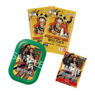 One Piece TS-03 Mini Tin English - Shanks turquoise met 2 OP-17 boosters en promokaart