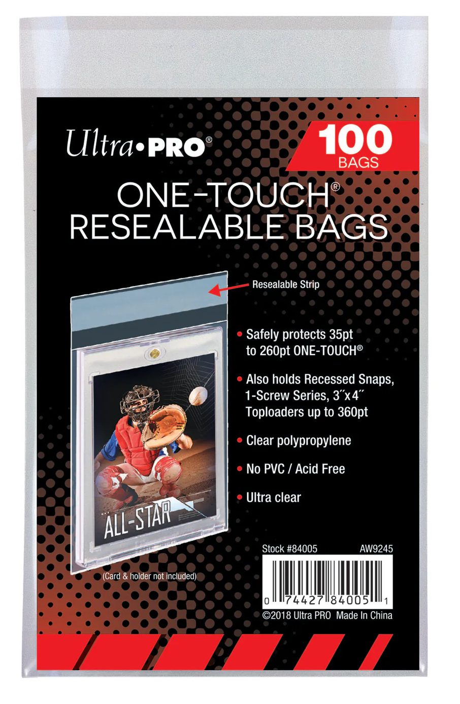 Ultra PRO – One Touch Bags Hersluitbaar (100x)