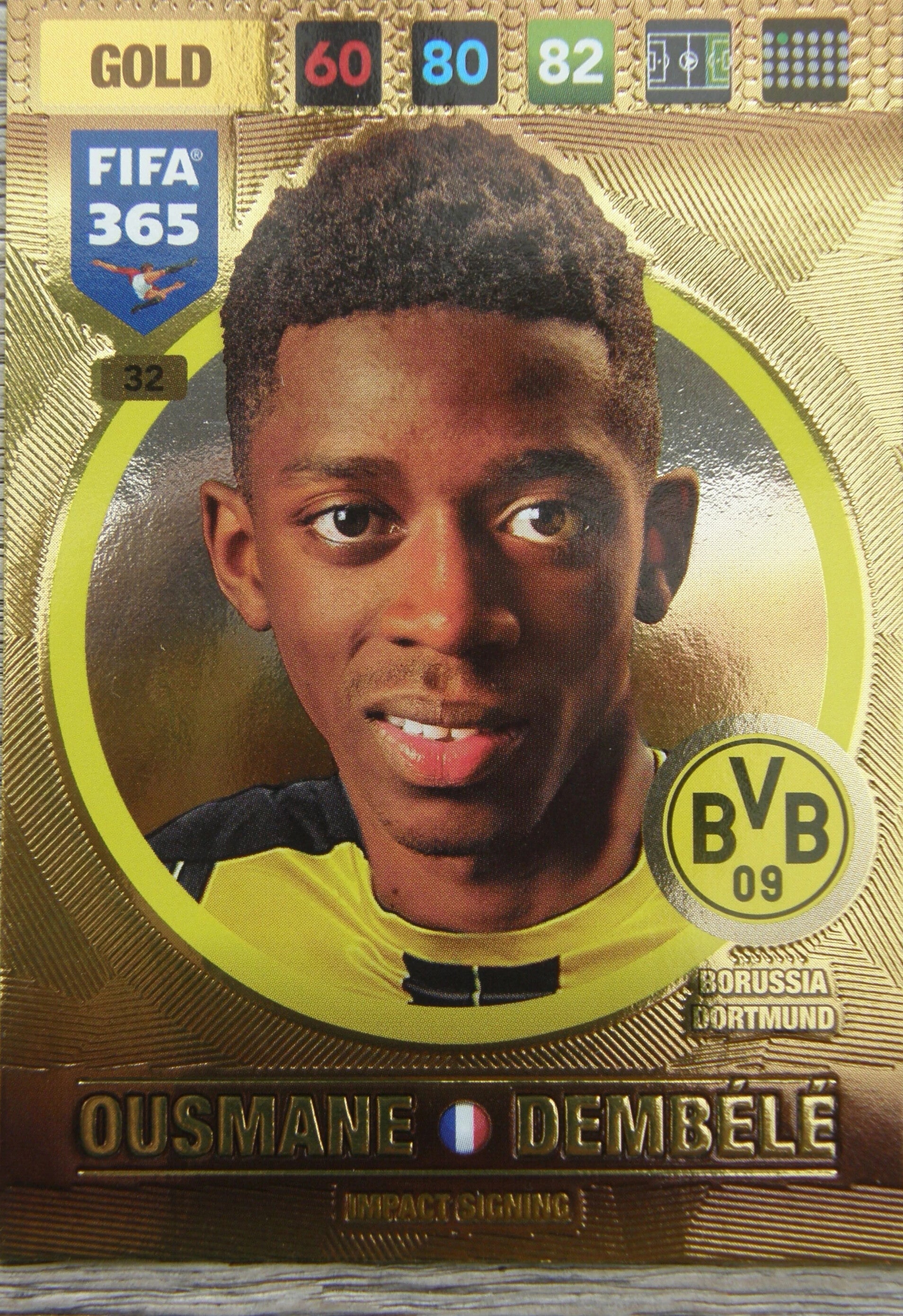 Ousmane Dembélé - FIFA 365: 2017 Adrenalyn XL Impact Signing #32 - Near Mint