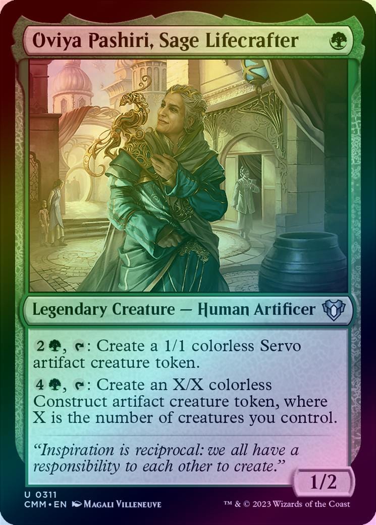 Oviya Pashiri, Sage Lifecrafter (Foil) (CMM)