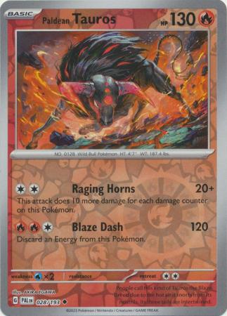 Paldea Evolved - 028/193 - Paldean Tauros - Reverse Holo