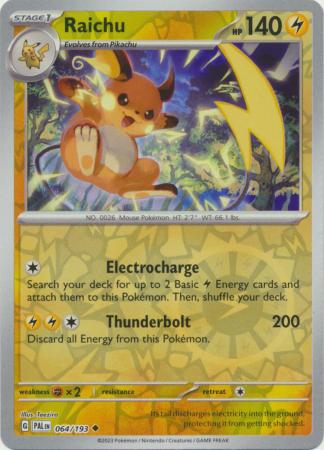 Paldea Evolved - 064/193 - Raichu - Reverse Holo