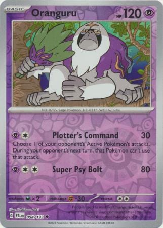 Paldea Evolved - 094/193 - Oranguru - Reverse Holo