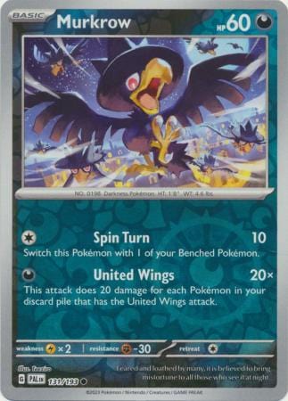 Paldea Evolved - 131/193 - Murkrow - Reverse Holo