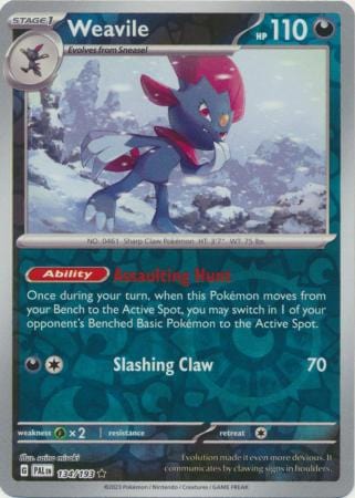 Paldea Evolved - 134/193 - Weavile - Reverse Holo