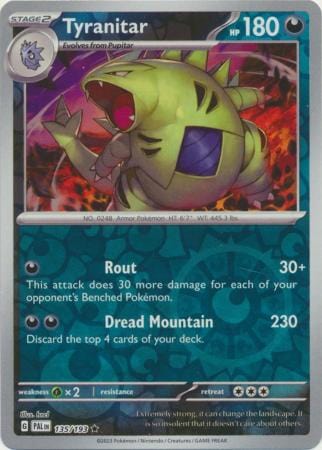 Paldea Evolved - 135/193 - Tyranitar - Reverse Holo