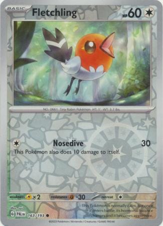 Paldea Evolved - 163/193 - Fletchling - Reverse Holo