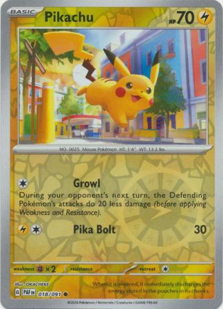 Paldean Fates - 018/091 - Pikachu - Reverse Holo