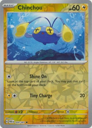 Paldean Fates - 020/091 - Chinchou - Reverse Holo