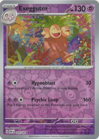 Paldean Fates - 024/091 - Exeggutor - Reverse Holo