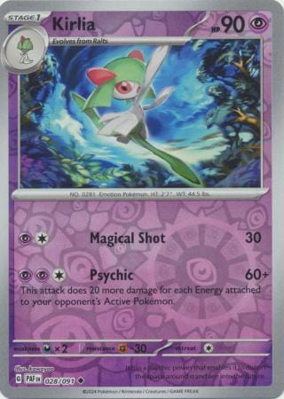 Paldean Fates - 028/091 - Kirlia - Reverse Holo