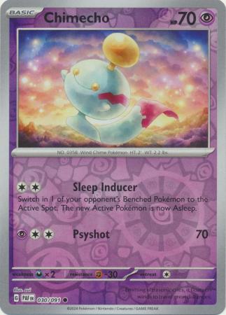 Paldean Fates - 030/091 - Chimecho - Reverse Holo