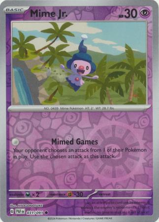 Paldean Fates - 031/091 - Mime Jr. - Reverse Holo