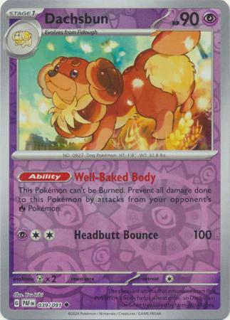 Paldean Fates - 039/091 - Dachsbun - Reverse Holo