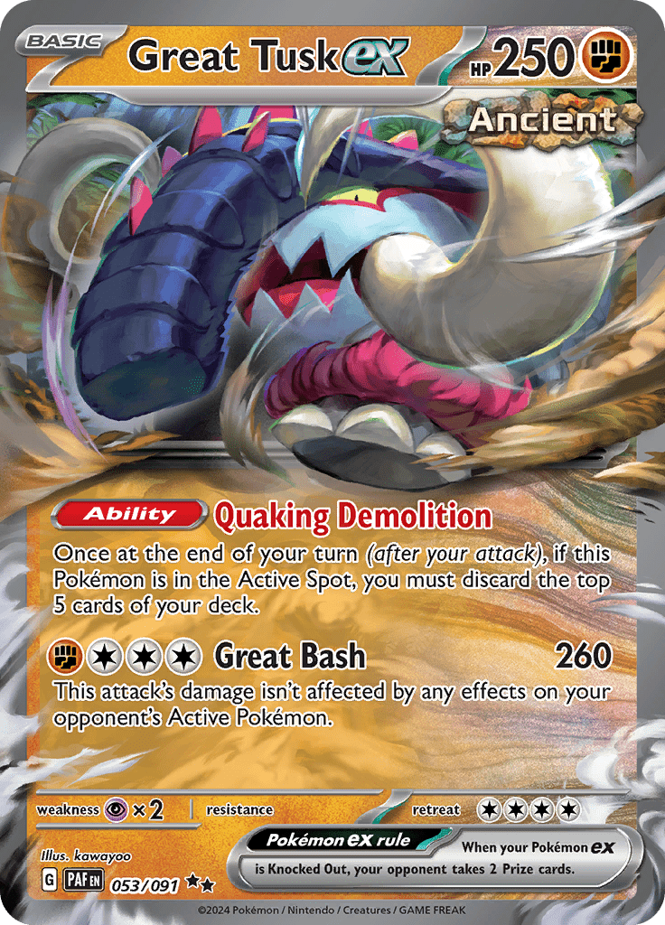 Paldean Fates - 053/091 - Great Tusk ex