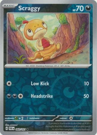 Paldean Fates - 060/091 - Scraggy - Reverse Holo