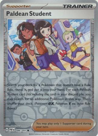 Paldean Fates - 086/091 - Paldean Student - Reverse Holo