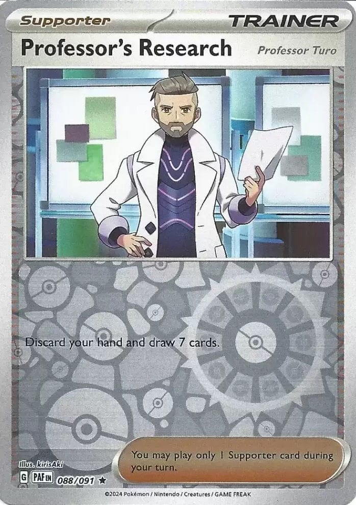 Paldean Fates - 088/091 - Professor's Research (Professor Turo) - Reverse Holo