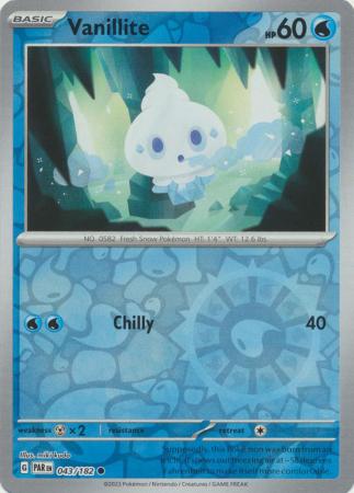 Paradox Rift - 043/182 - Vanillite - Reverse Holo