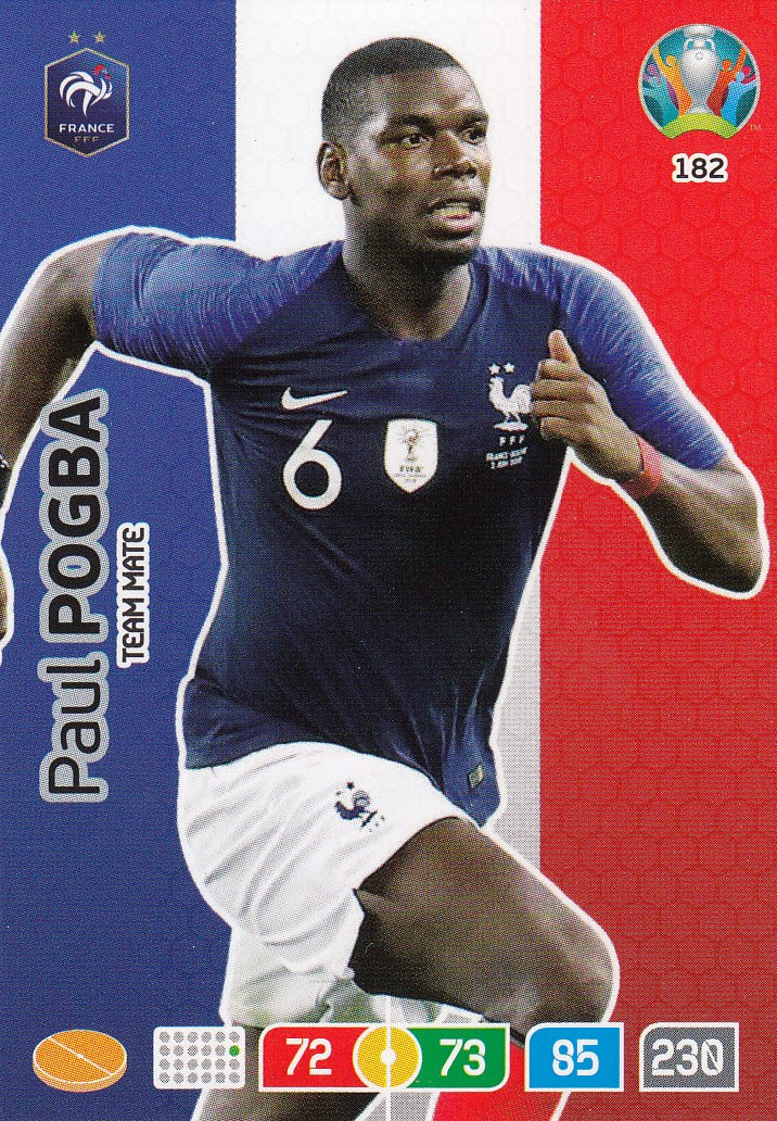 Paul Pogba - UEFA EURO 2020 Preview Adrenalyn XL Core – Team Mate #182 - Near Mint