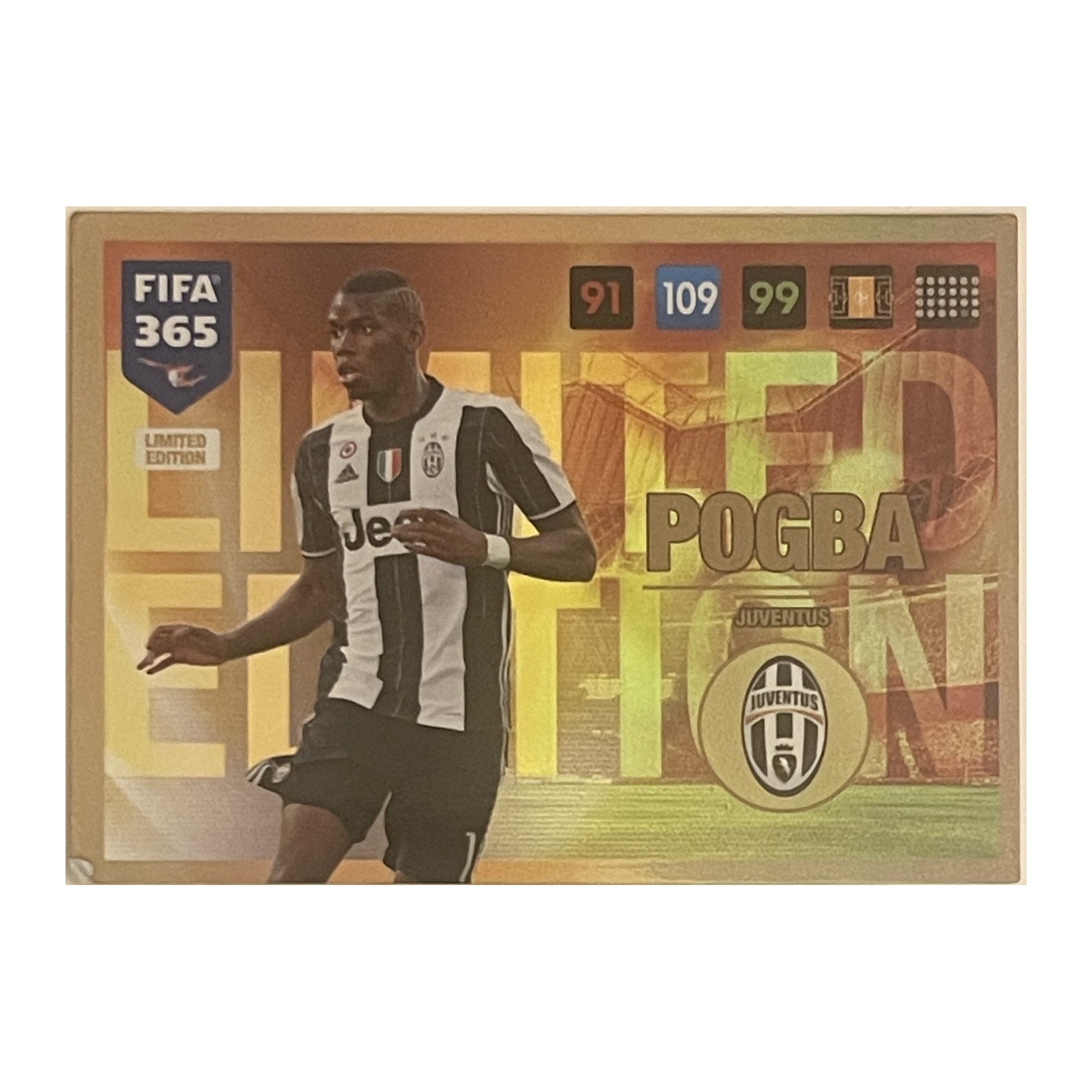 Paul Pogba - Panini Adrenalyn XL FIFA 365 2017 (Limited Edition) [NNO] - voetbalkaart voorkant