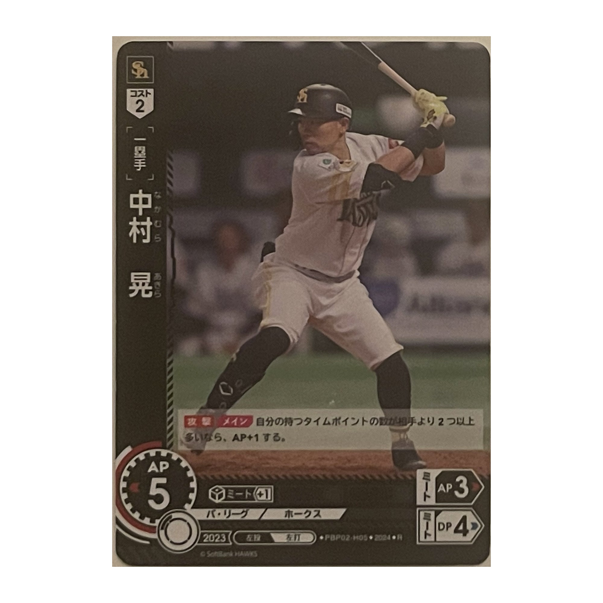 中村 晃 Bushiroad Dream Order 2024 PBP02-H05 Baseball trading card