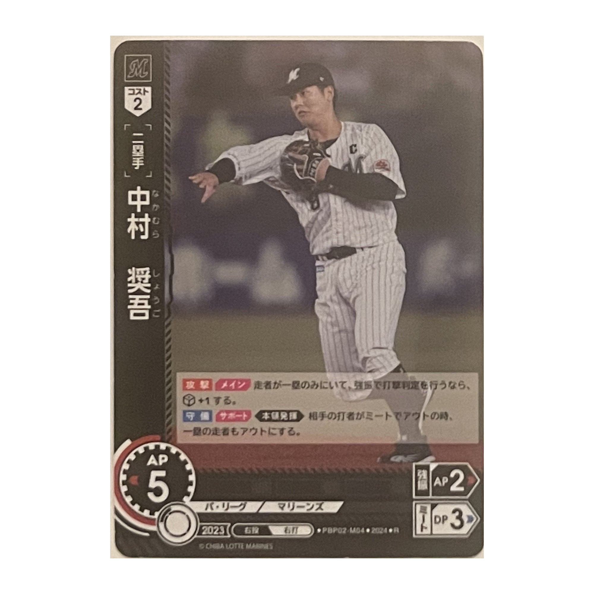 中村 奨吾 Bushiroad Dream Order 2024 PBP02-M04 Baseball trading card