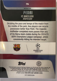 Pedri - 2025-26 Topps Chrome UEFA Club Competitions (Refractor) [196] - achterkant | Lichcards