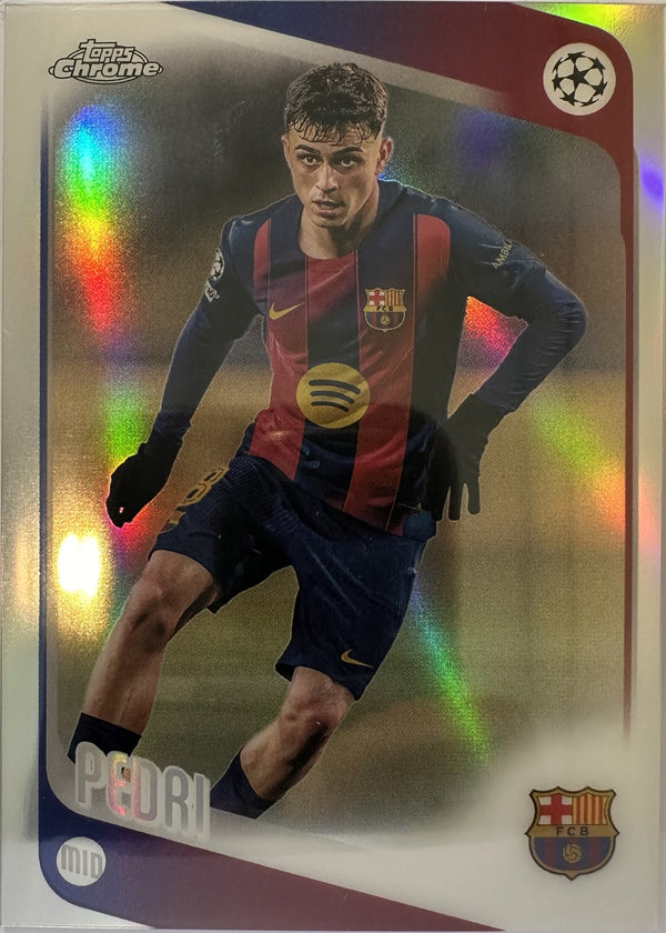Pedri - 2025-26 Topps Chrome UEFA Club Competitions (Refractor) [196] - voorkant
