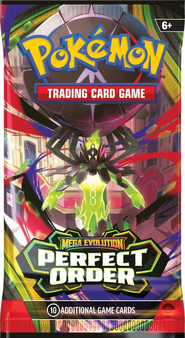 Pokémon Elite Trainer Box Mega Evolution Perfect Order - boosterpakje met Mega Zygarde-artwork uit de box