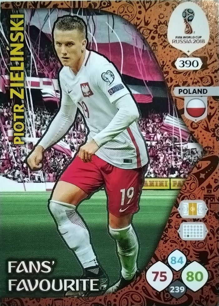 Piotr Zieliński - 2018 FIFA World Cup Russia Adrenalyn XL Fans' Favourite #390 - Near Mint Hoofdafbeelding
