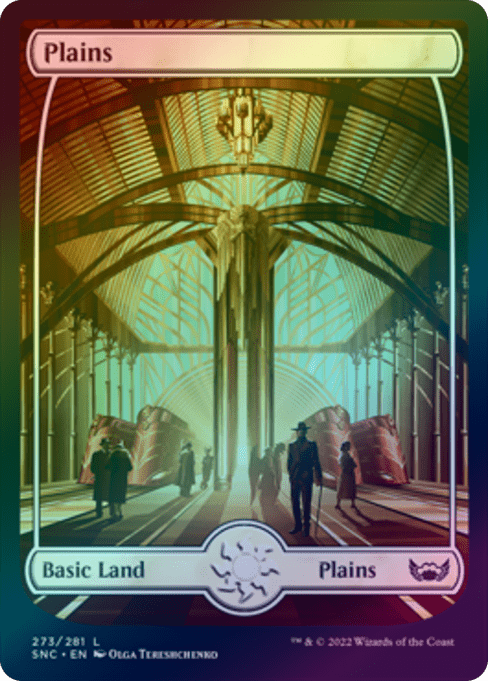 Plains (273) - Full Art Metropolis (Foil) (SNC)