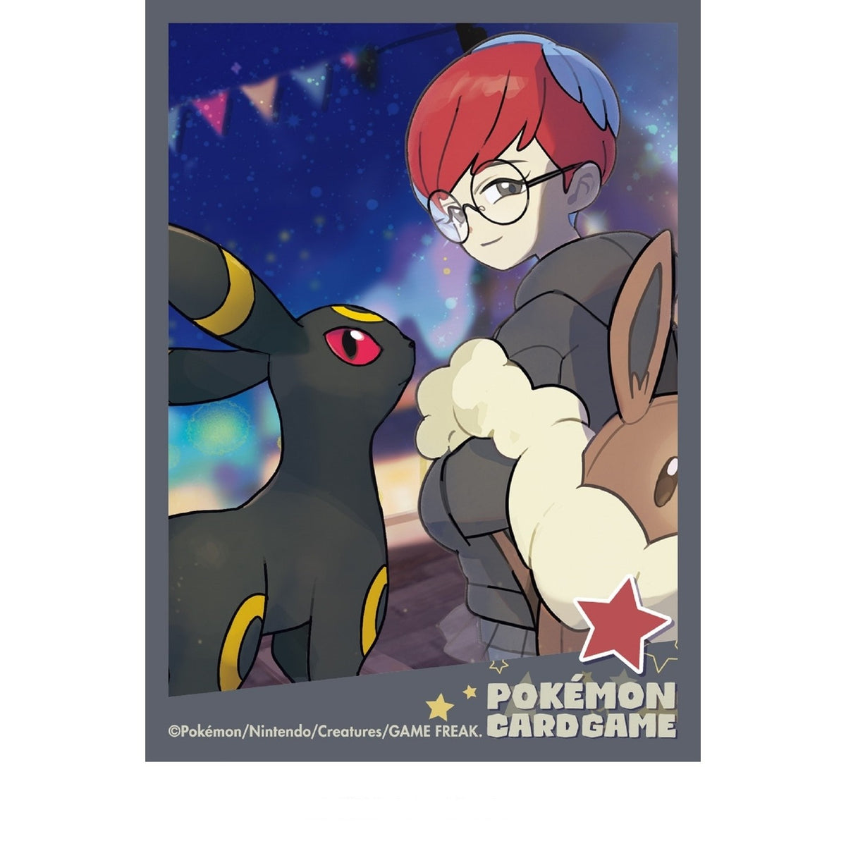 Pokémon Sleeves - Penny & Umbreon (64 stuks, Japans) – het volledige ontwerp van de sleeve (officiële afbeelding Pokémon Center Japan)
