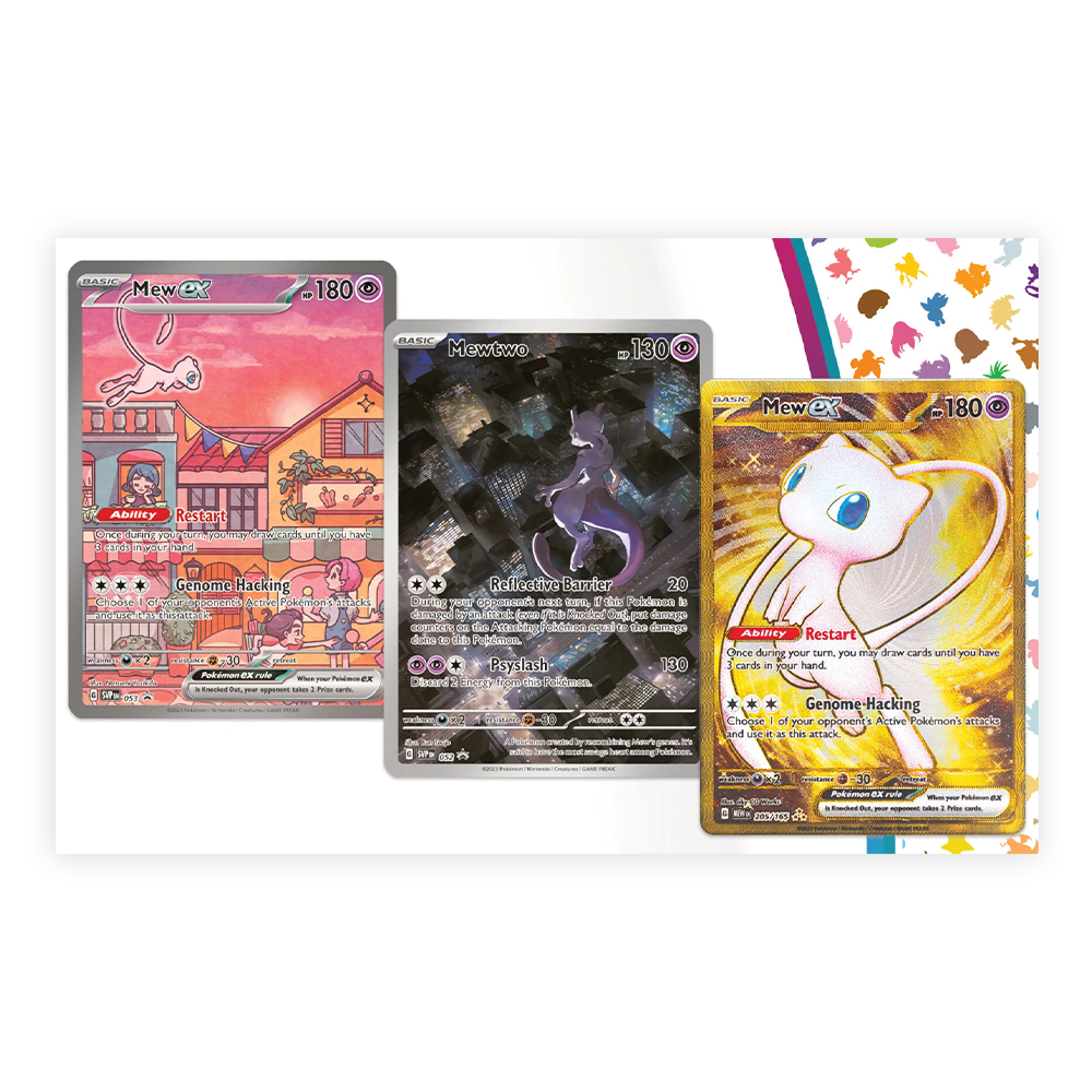 Mew ex- en Mewtwo-promokaarten uit Pokémon 151 Ultra-Premium Collection