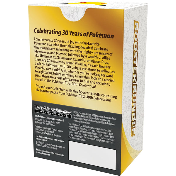 Pokémon TCG: 30th Celebration Booster Bundle – achterkant