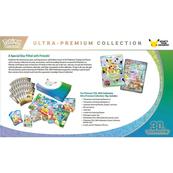 Pokémon TCG: 30th Celebration Ultra-Premium Collection Day – achterkant