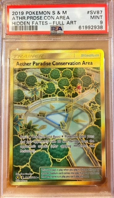Pokémon Aether Paradise Conservation Area Full Art PSA 9 Imagen principal del producto