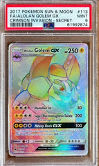 Pokémon Alolan Golem Full Art Crimson Invasion PSA 9