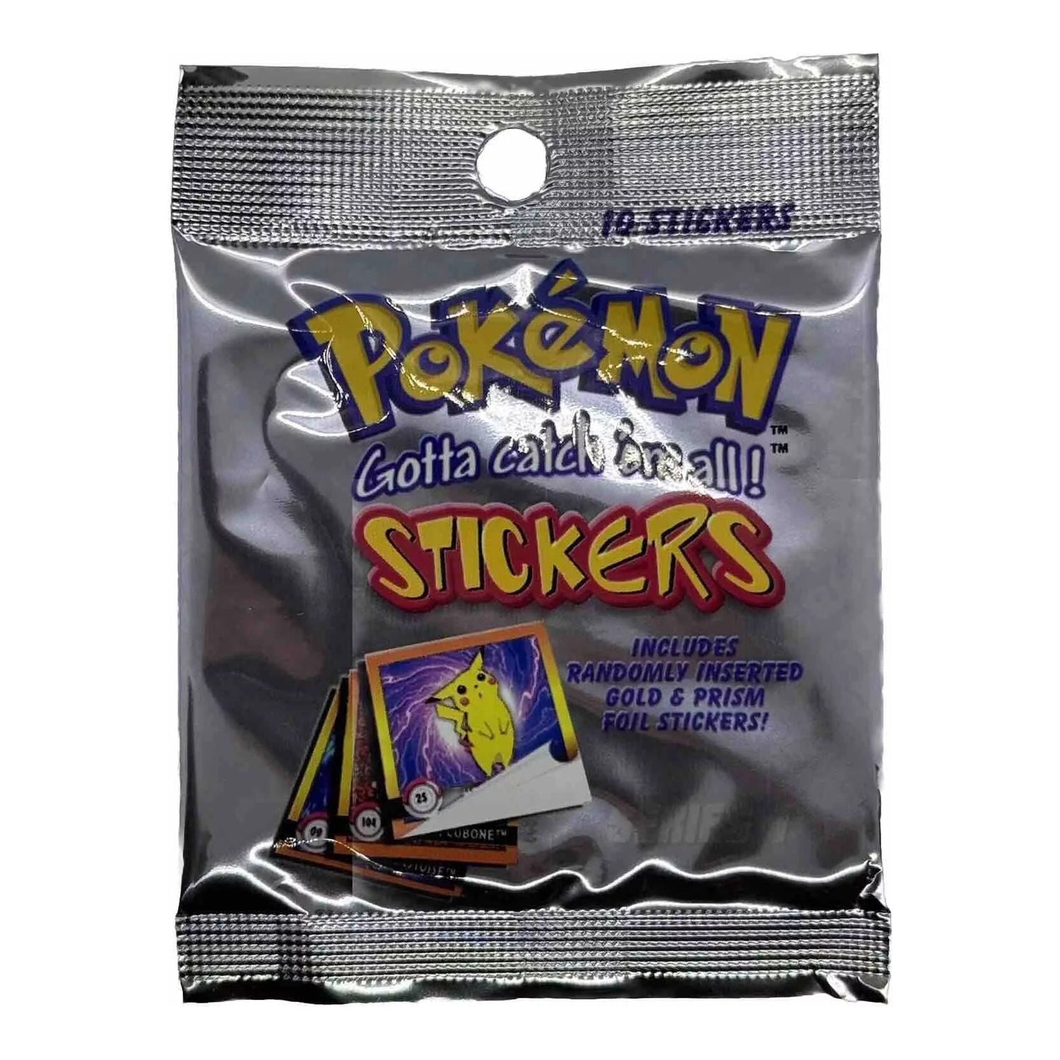 Verzegeld Pokémon Artbox Stickers Series 1 pakje uit 1999 met 10 stickers
