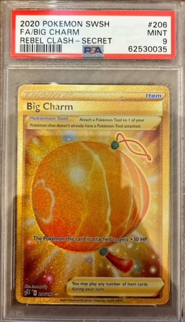 Pokémon Big Charm Full Art PSA 9