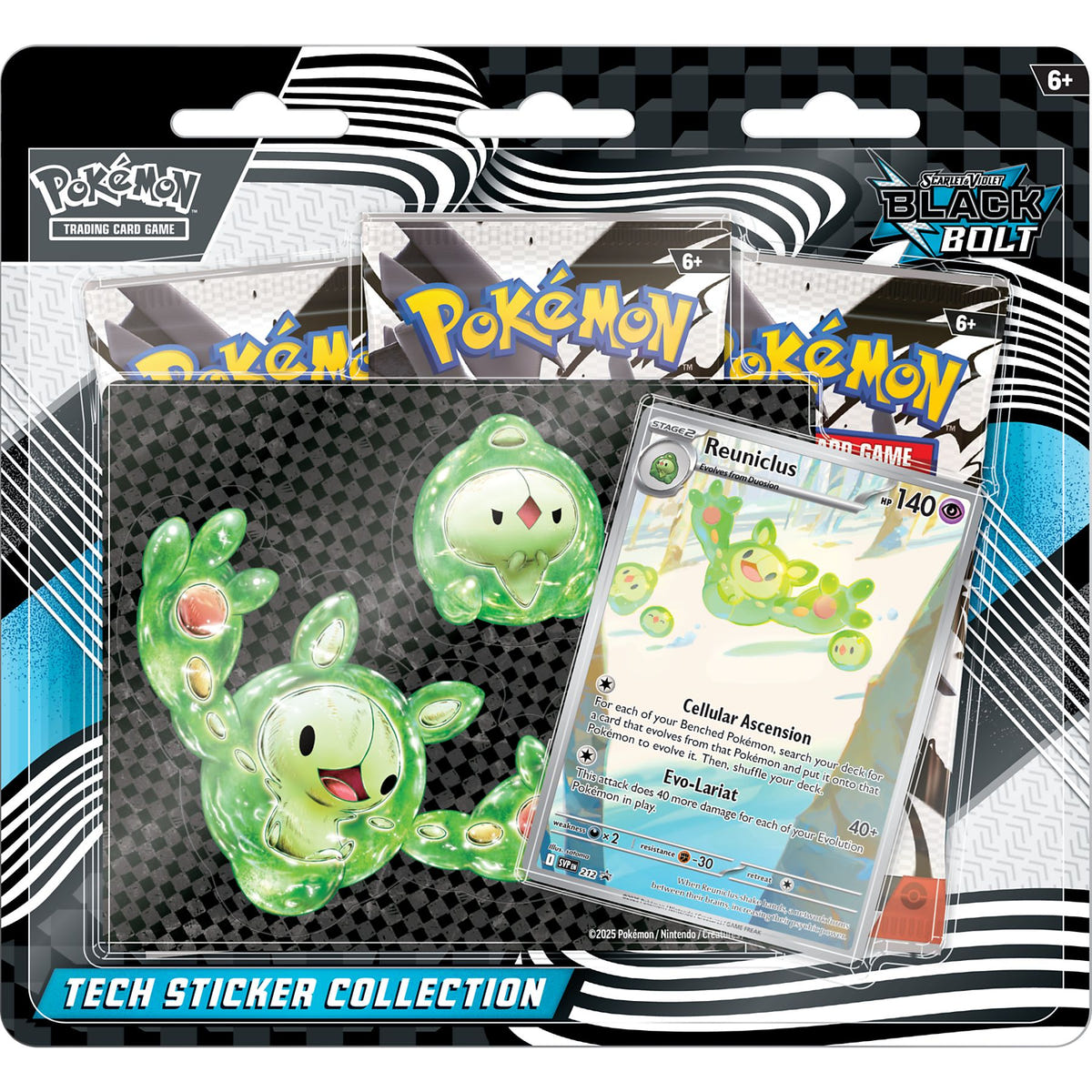 Pokémon Black Bolt Tech Sticker Collection Reuniclus Engels - verpakking Hoofdafbeelding