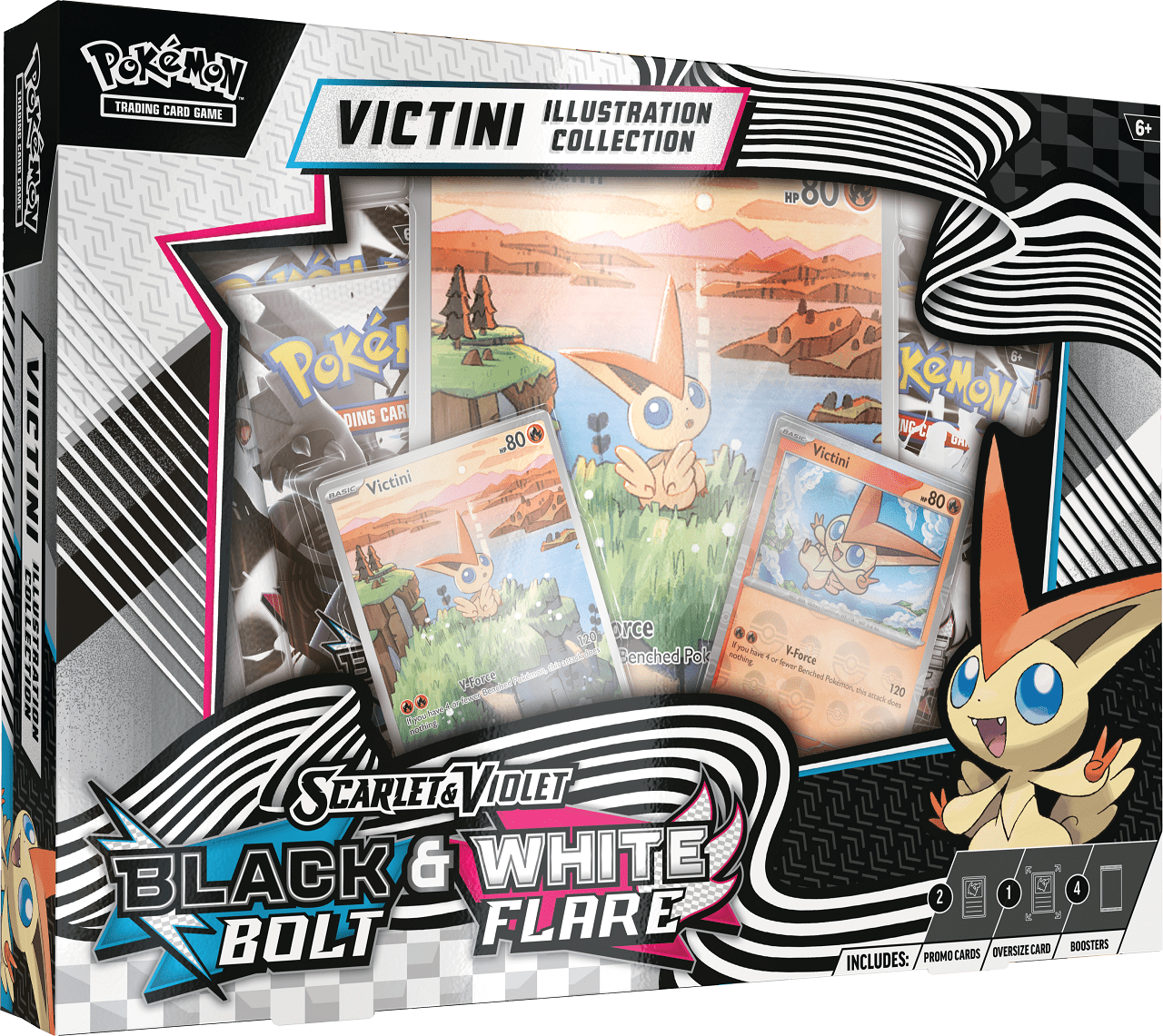 Pokemon Black Bolt & White Flare Illustration Collection Victini 0196214112582