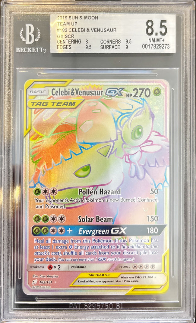 Pokémon Celebi & Venusaur Team Up BGS 8,5 0017829273 Hover Image