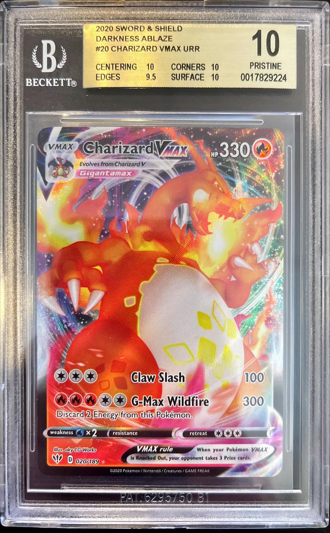 Pokémon Charizard Vmax Darkness Ablaze BGS 10 0017829224 Hover Image