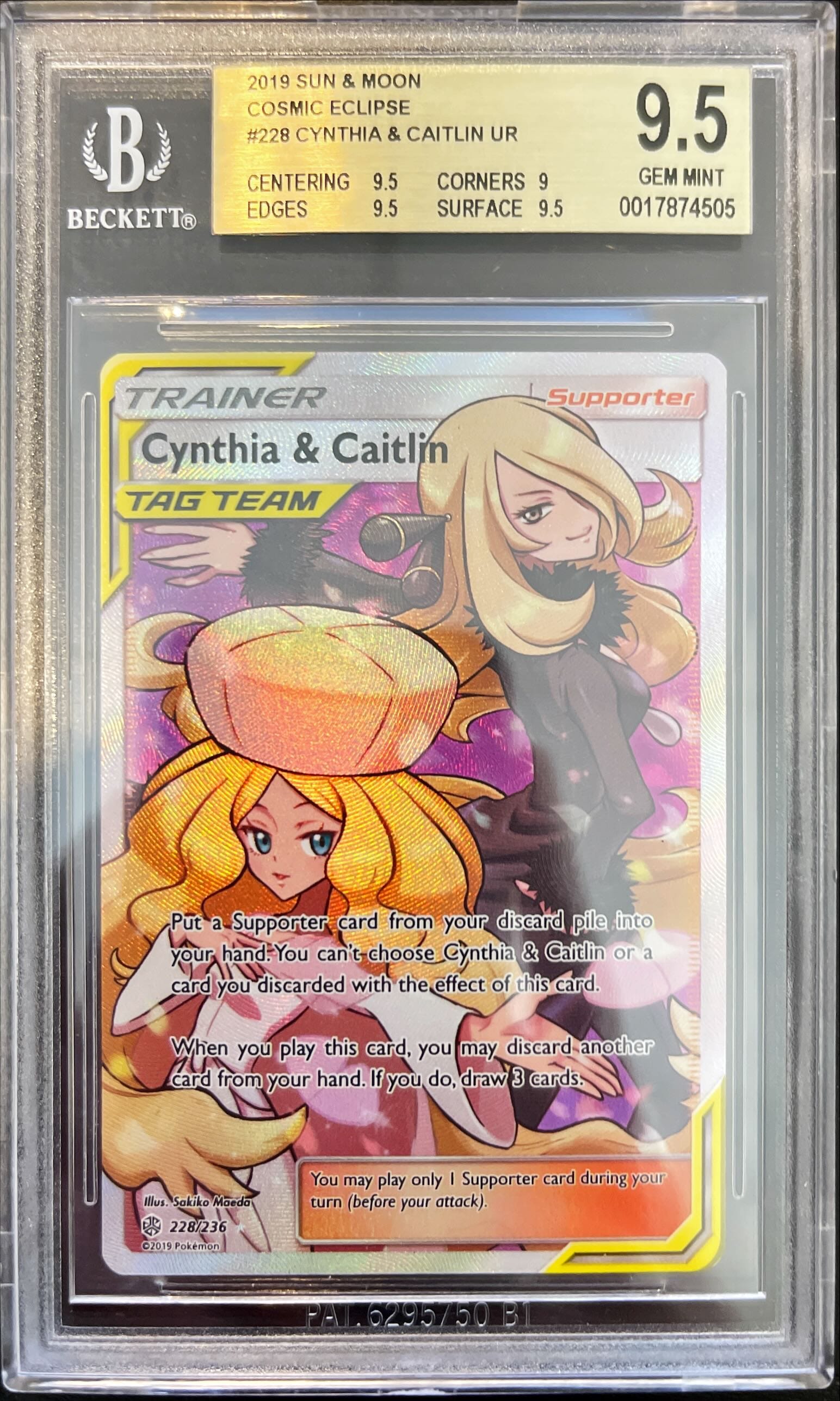 Pokémon Cynthia & Caitlin Tag Team BGS 9,5 0017874505 Main image