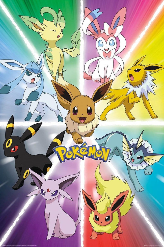 Pokemon Eevee Evolutions Poster 5028486373161 Hover Image